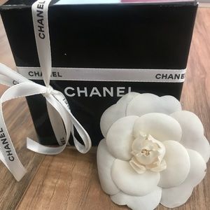CHANEL Silk Organza Camillia Brooch